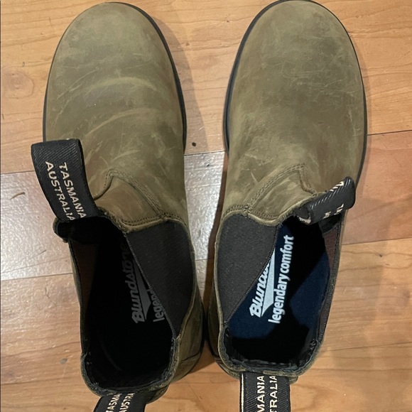 Blundstone Olive Green leather Classic Chelsea boots 2052 - Picture 7 of 9